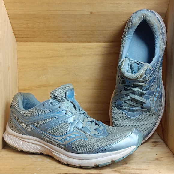 Saucony Grid Cohesion 11 Blue Low Lace Up Womens Running Trainers S10420 3 - Picture 2 of 10